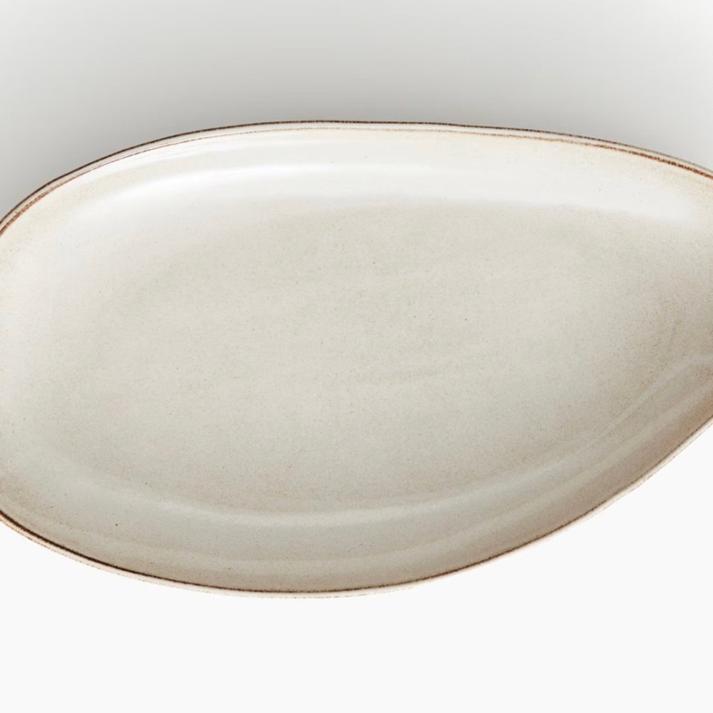 Studio McGee Style Cream Tray Oval Serving Platter